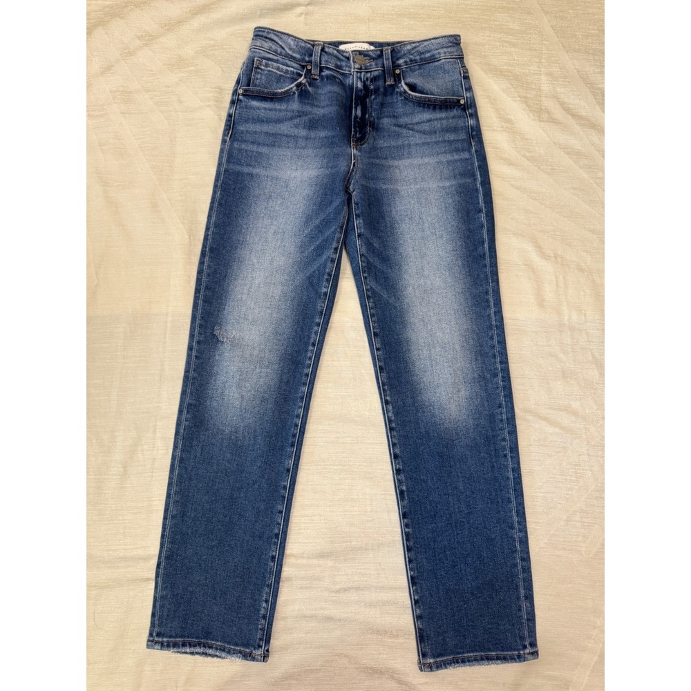 Risen Women's 5/27 Mid Rise Tapered Ankle Jeans - Picture 2 of 8